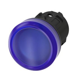lampara siemens 3su10016aa500aa0 de senalización 22 mm redondo plastico azul lente liso