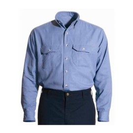 camisa dupont protera para proteccion contra arco electrico 6.5 onzas azul medio t-m