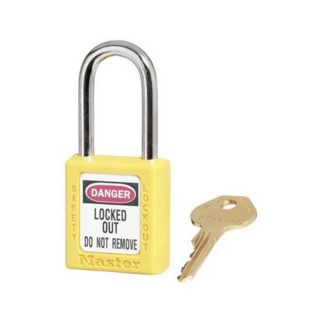 candado master lock amarillo llave diferente