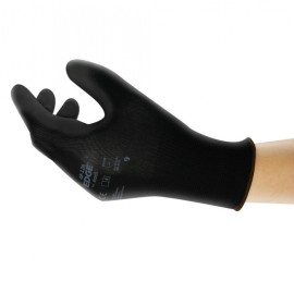 guante ansell edge forro de poliester c/recubrimiento en palma de poliuretano negro t-8
